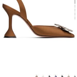 Amina Muaddi Begum Brown Women's Heels